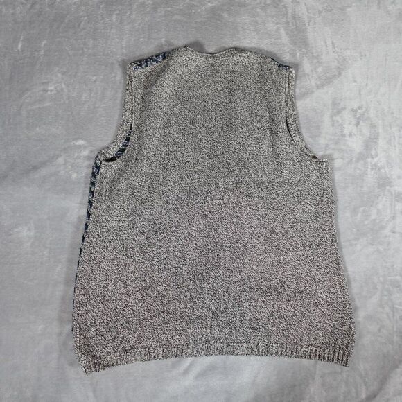 Adirondack Savile Row Cardigan Sweater Vest Mens L Cotton Made In USA - Picture 5 of 7